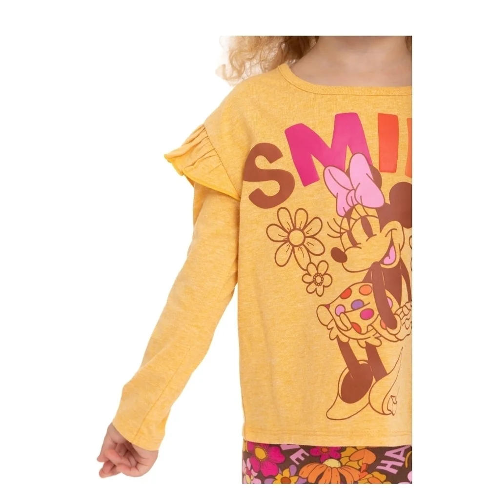 NWT Disney 4 Pc  Minnie Mouse Mustard and Wheat Tutu Set ~sz 12 M